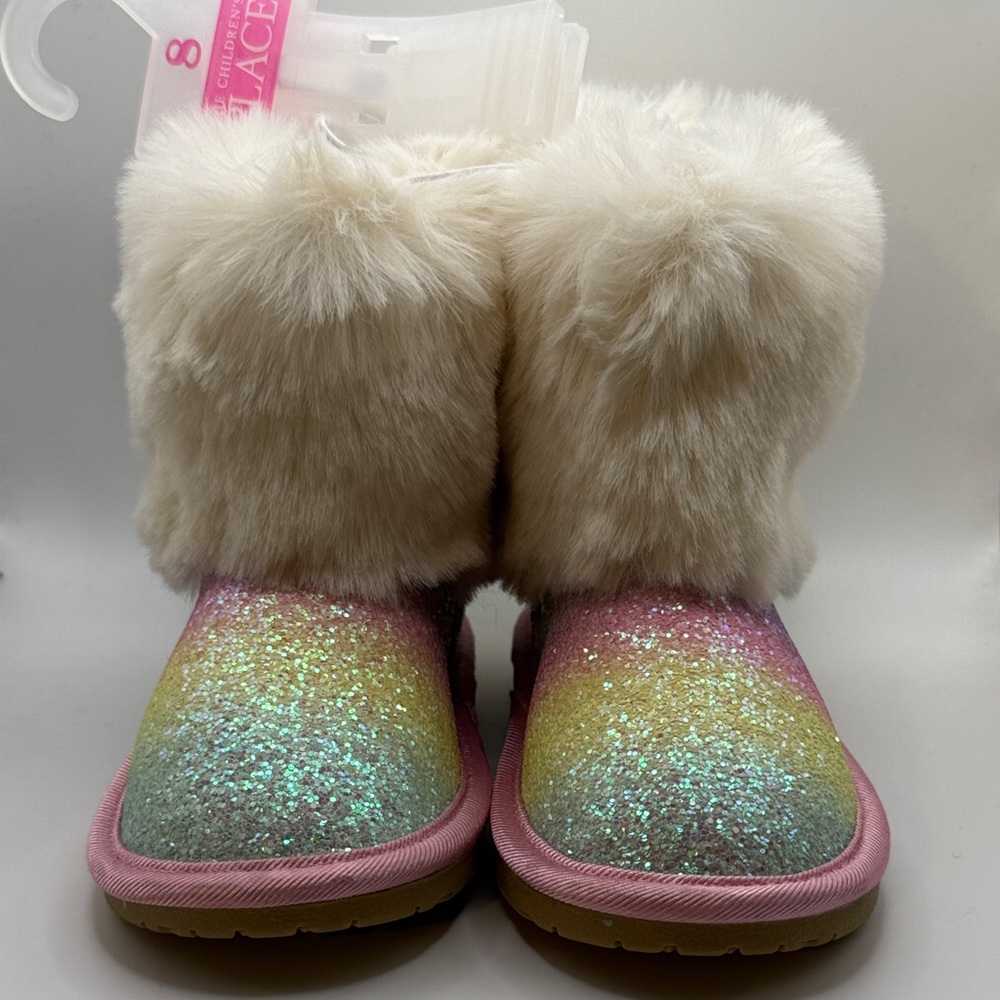 Size 8 Toddler’s Rainbow Glitter Chalet Boots - The Children’s Place